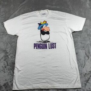 Vintage Penguin Lust Shirt Mens XL Washington Post 80s Single Stitch Comic Strip